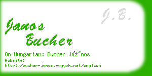 janos bucher business card